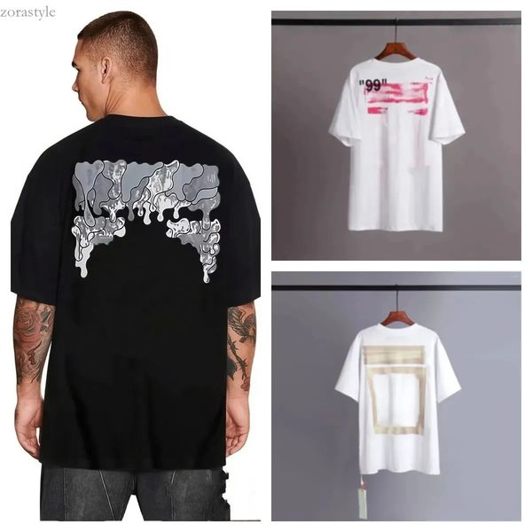 Offly White shirts Designer Tshirt Men's Women's T Shirt Loose Tees Tops Man Casual Street Graffiti Shirt Short Sleeve High quality Version Clothing 3e0
