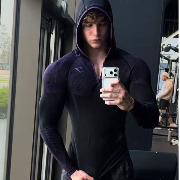 DHgate GYM sharkity mens Training Long-Sleeve Men's Hooded Base Shirt ONYX5.0 Onyx High-Elasticity Cycling Fitness GYM sharkity mens men set T-Shirt bc a1 15 sold by DHgate
