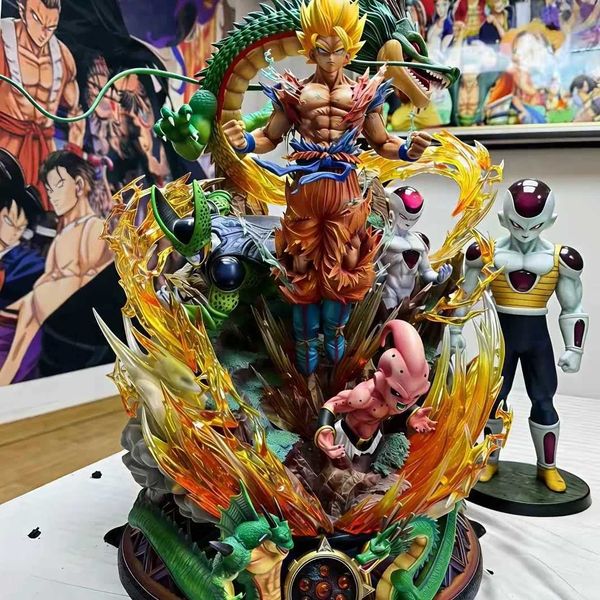 Ball Dragon 6th Anniversary Goku High Quty Edition GK Muscle Dance Cloud Anime Handheld Model Statue Trendy Play Handheld S260716ADHK