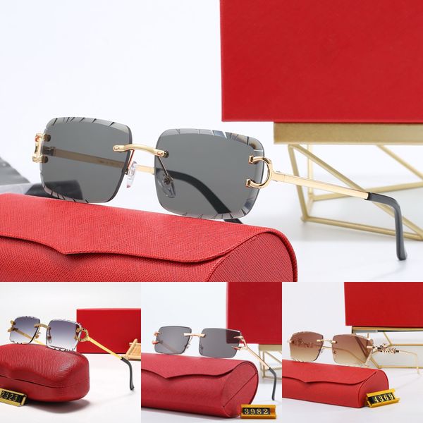 Designer Brand Sunglasses Metal Rivet Decoration Luxury For Women Men Smoky Gra…