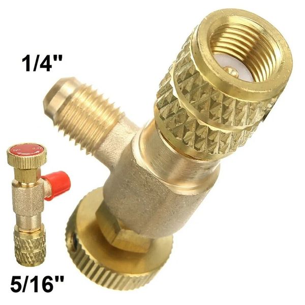 R410a Refrigeration Safety Valve Adapter Copper Charging Fitting for Air Conditioning