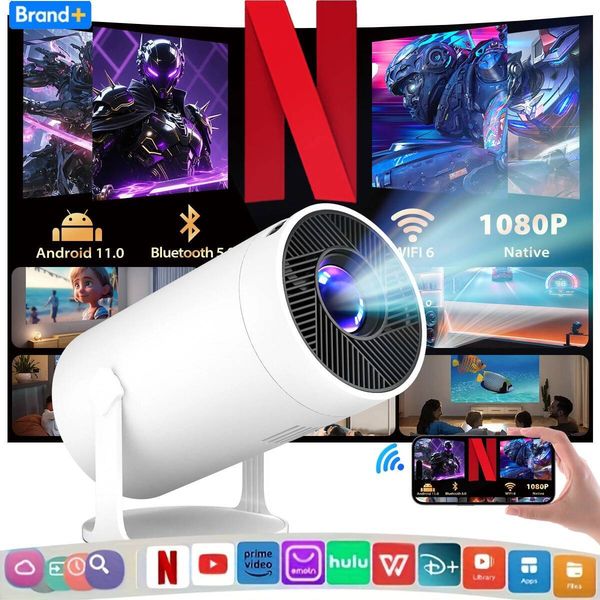 2026 HY320Pro 4K Dual Wifi6 Android 11 Home Theater Video Movie Gaming Portable LED Outdoor Projector 26L0717