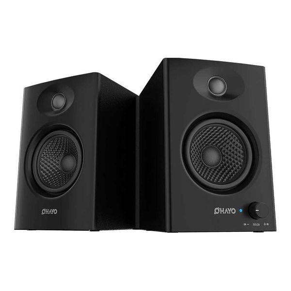 OHAYO 60W Active Bookshelf Speakers with Glass Fiber Unit Bluetooth 53 Multi-Input USB/RCA/AUX - for Immersive PC GamingZ260717