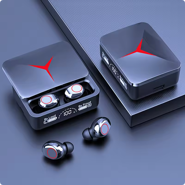 TWS M90 Wireless Headphones Sliding Cover Gaming Headsets Bluetooth 5.3 Stereo Sports Earbuds Earphones with Led Digital Display