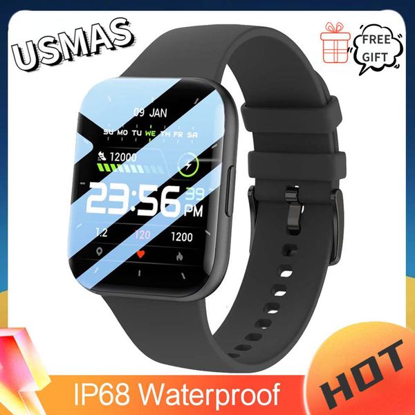 New Men Women Smartwatch Wristwatch P25 IP68 Waterproof Fitness Bracelet Sports SPO2/BP/HR Clock for Android