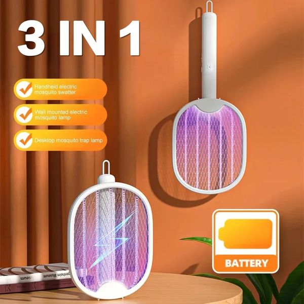 UV Light Electric Mosquito Swatter Rechargeable Bug Trap for Home