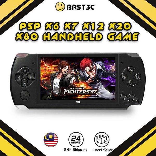 PSP X6 X7 X12 X20 X80 handheld Console 4.3 inch screen mp4 MP5 game player real 8GB support for game, camera, video, e-book Game Boy