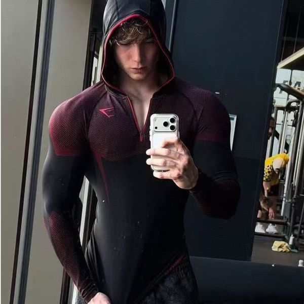 DHgate 2026 GYM set mens Training Long-Sleeve Men's Hooded Base Shirt ONYX5.0 Onyx High-Elasticity Cycling Fitness GYM set mens men set T-Shirt 31 9b ad sold by DHgate