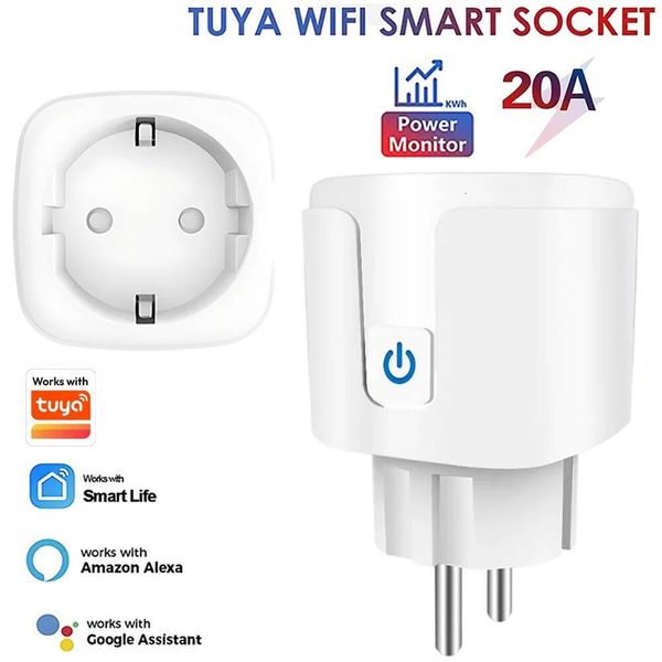 Smart Socket EU Plug WIFI 16/20A With Power Monitor Timing, Voice Control Work with Tuya APP Alexa Google Home Alice W260720