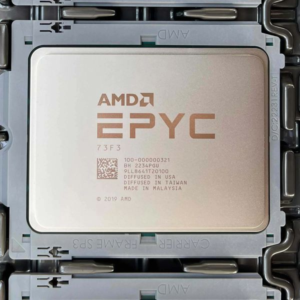 AMD EPYC 7313 Zen3 16C32T SP3 Dual Socket Server Processor 3.0GHz 128MB Cache 155W High Frequency Cloud VDI Database CPU New Tray