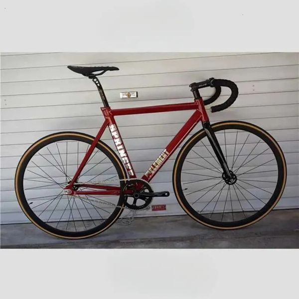 2026 New Mountain Er 7005 Track outdoor Bike Fixed Gear Fixie Single Speed Se Mtb Children Bicycle Aluminum Alloy Frame 700C Wheel Red Racing Bikes Road Carbon F01