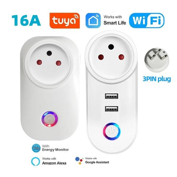 16A Israel Smart Plug WIFI Socket Bluetooth USB ISR IL Outlet-Voice Timer Remote-Tuya/Alexa/IFTTT/ Life Home Automatio W260720