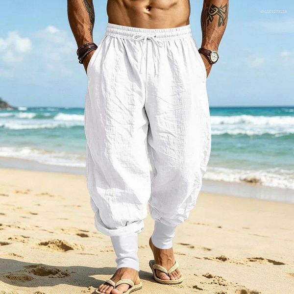 Men’s Casual Summer Linen Jogger Pants