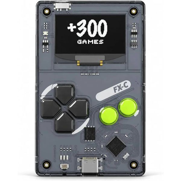 8-Bit Retro Handheld Game Console - 300+ Games, Coding Board, USB-C Multiplayer, Pocket-Sized Gaming W260721