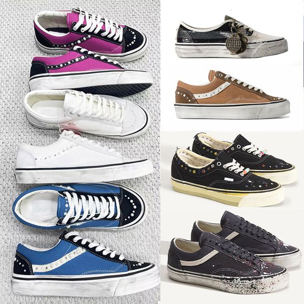 Luxury Pearlized Canvas Shoes New Sneakers For Men Women Pearl Trainers Vintage…