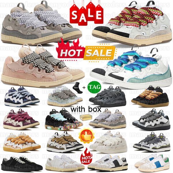 Luxury Designer Shoes Lanvinsneaker Curb Leather Sneakers L…