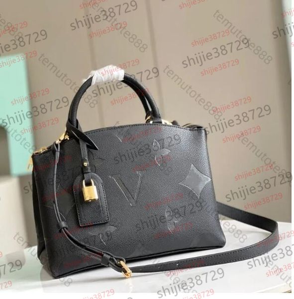 Luxurys Designers Onthego Tote Bag Brand Womens Handbags Purse Embossed Fashion Shoulder bags Genuine Leather PM MM GM ON THE GO Shopping Bags