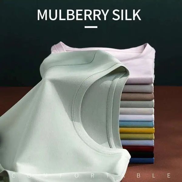 Summer 6 Mulberry Silk Cotton T-shirts Women Loose — compare prices at CompareOffers