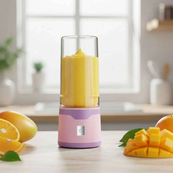 DHgate Multifunctional Rechargeable Electric USB Juicer Double 500 ML Blending Juice Handheld Mixer Cup Office 26H0401 sold by DHgate