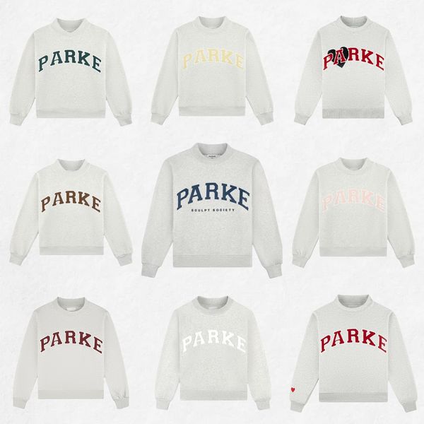 26 Parke Sweatshirt Womens High Quality Luxury Designer Cotton Parke Mockneck Casual Hoodie Sport Fitness Letter Print Parke Crewneck Pullover Hooded Sweater Tops