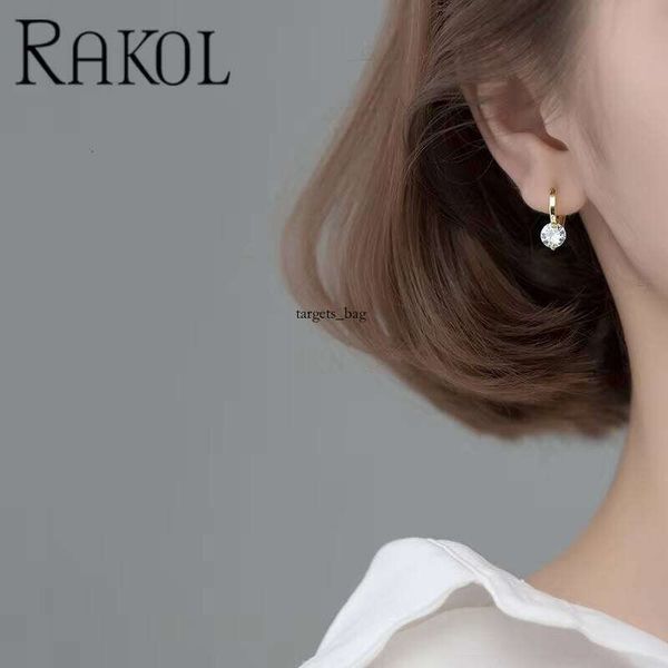Copper Hoop Moissanite Gold Earrings