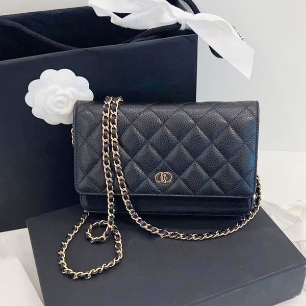 Designer Bags Luxury Bags Wallets Crossbody Bags Lucky Bags Mahjong Bags Women's Bags Grained Cowhide Leather Gold Hardware Crossbody Bags Chain Strap Bags Black 5a