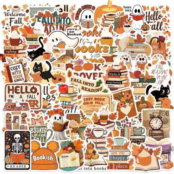50 warm-colored autumn graffiti stickers DIY notebook hand account water cup trolley case decorative waterproof stickers