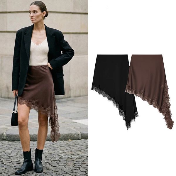 Willshela Women Fashion Solid Lace Hem Asymmetrical Mini — compare prices at CompareOffers