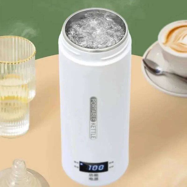 450ML Electric Kettles Portable Tea Coffee Kettle Travel Boil Thermal Cup Anti-Scald Water Bottle English Menu