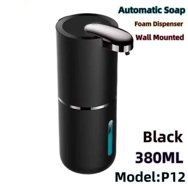 P12 Automatic Foam Soap Dispenser 380ml Wall Mounted Touchless IPX5 Waterproof Infrared Sensor for Home