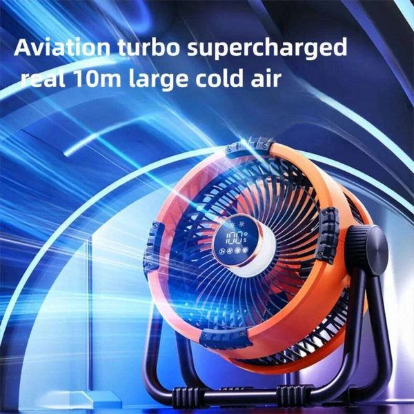 Multifunctional Outdoor Camping Rechargeable Ceiling with 3-speed Night Light and Power Bank Portable Fan