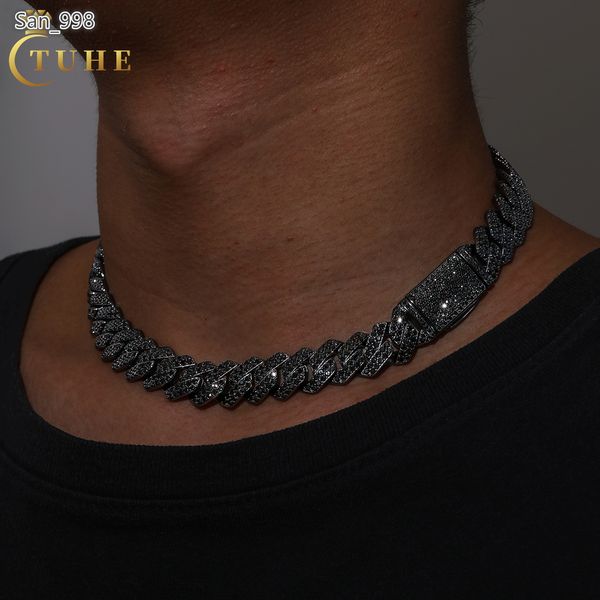 Men's Black Gold Moissanite Cuban Chain