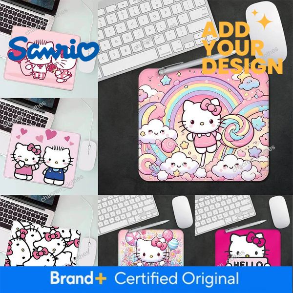 Designer Pink Cute Cartoon Hello Kitty Gaming Mouse Pad XS Small Mousepad For PC Gamer Desktop Decoration Office Mouse Mat Deskmat Rug