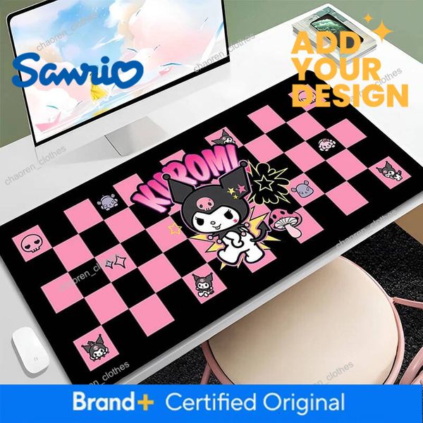 Designer Kuromi Kawaii Mousepad Large Keyboard Office Cute Table Pads 800X300 Custom Anti Slip Mouse Pad PC Home Decor Anime Mouse Mats