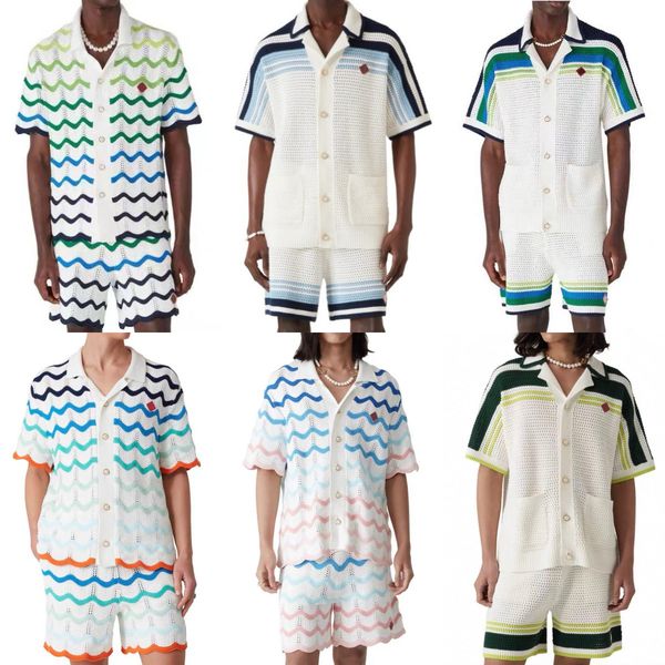 2026 Casabalnc New Designer Summer Knit Shorts Woven Hollow-Out Striped Vintage Shirt for Men and Women Casual Loose T-Shirt Knit Cardigan Short Sleeve Sweater Coat tn, Forestgreen
2026 Casabalnc New Designer Summer Knit Shorts Woven Hollow-Out Striped Vintage Shirt for Men and Women Casual Loose T-Shirt Knit Cardigan Short Sleeve Sweater Coat tn, Forestgreen