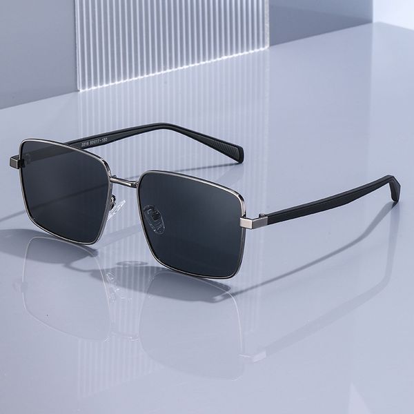 2025 New Men's Fashion Square Frame Simple Driving Sunglasses Polarized Glasses for Fishing