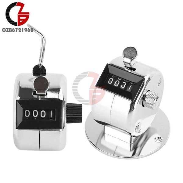 Handheld Tally 4 Digit Number Manual Mechanical Golf Training Counter Metal Clicker Counting Device