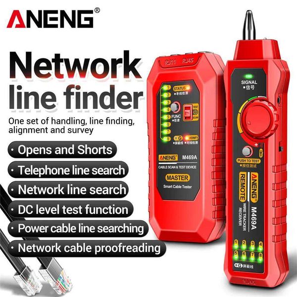 ANENG M469A Line RJ45 RJ11 LAN Cable Tester Finder Wire Tracker Receiver Network Repair Testet Tools