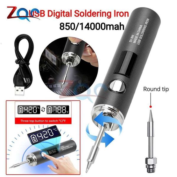850/1400mah USB Soldering Wireless Electric Solder Iron Fast Charging Rechargeable Portable Repair Welding Tools