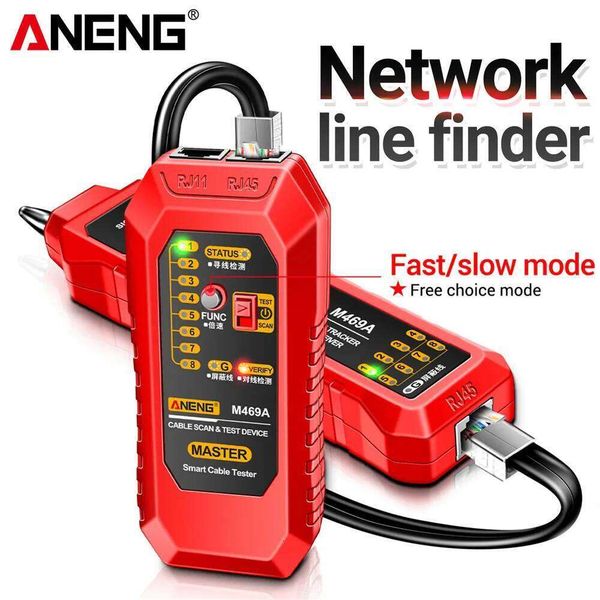 Line ANENG M469A RJ11/RJ45 Interface Network Proofreading LAN Cable Finder Wire Repair Tester Tools