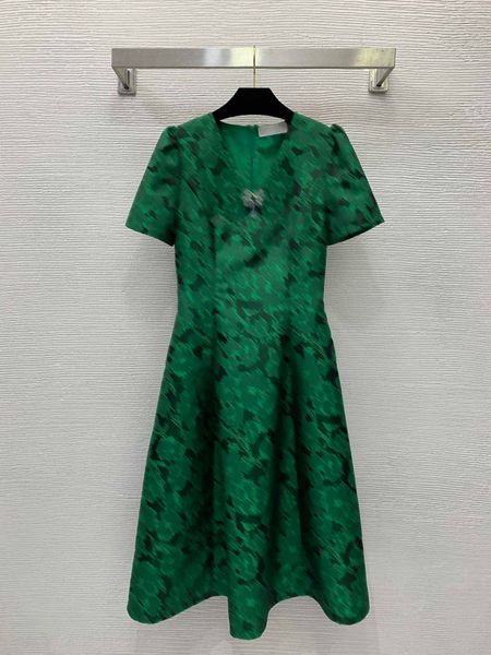 Designer Floral Rhinestone Evening Dress