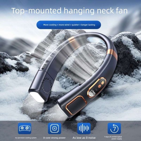 New Hanging USB Rechargeable Lazy Outdoor Portable Silent Turbo Neck Bladeless Mini Fan