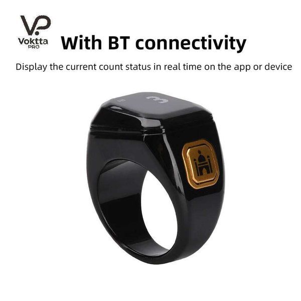 OLED Digital Zikr Ring Counters Bluetooth App Tasbih Tally Counter for Muslims Prayer Time Vibration Reminder Alarm Clock