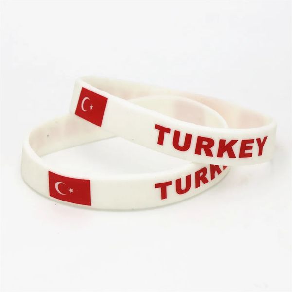 1PC Fashion Football Sports Silicone Wristband Turkey Country National Flag Rubber Bracelets Bangles Adult Gifts SH225 260407