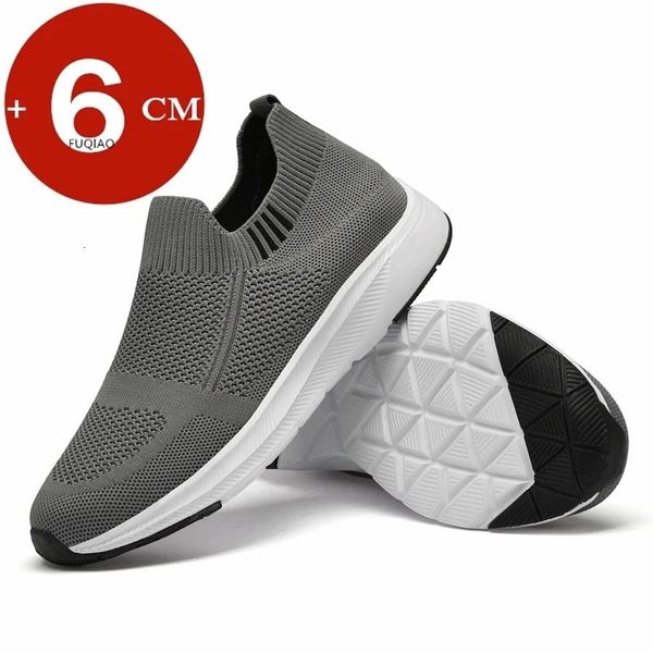 Unisex 6CM Height Increase Breathable Mesh Casual Shoes Men Women Lightweight Comfortable Anti-Slip Wear-Resistant Elevator Shoe 260408