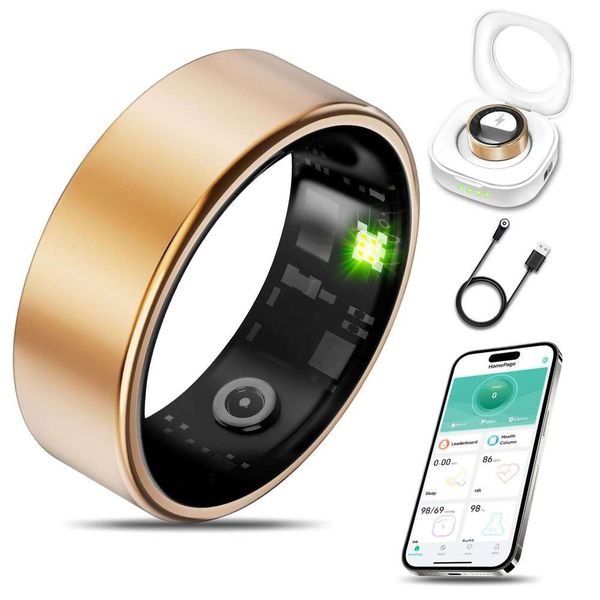 Smart Unisex Intelligent Ring Heart Rate Blood Oxygen Sleep Monitoring Remote Care from