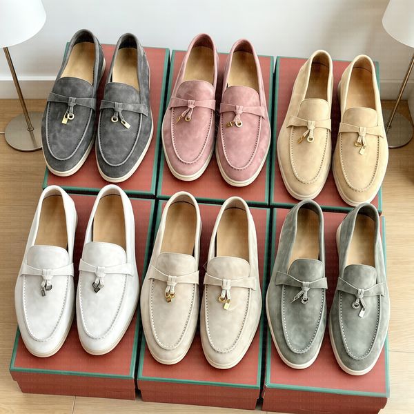 Suede Leather Loafers Unisex