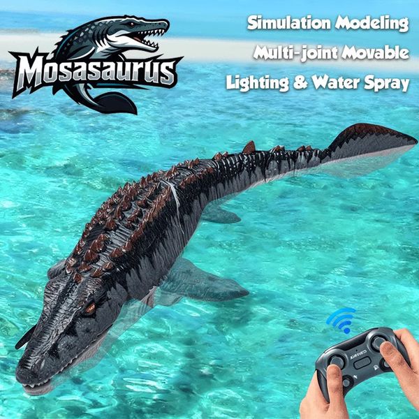 Remote control simulation of Canglong model water splashing and swaying in the water outdoor toys in the swimming pool gift 260408