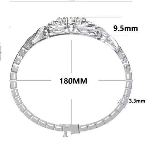 Customized Jewelry Luxury Classy Noble 925 Sterling Silver Moissanite Bracelet