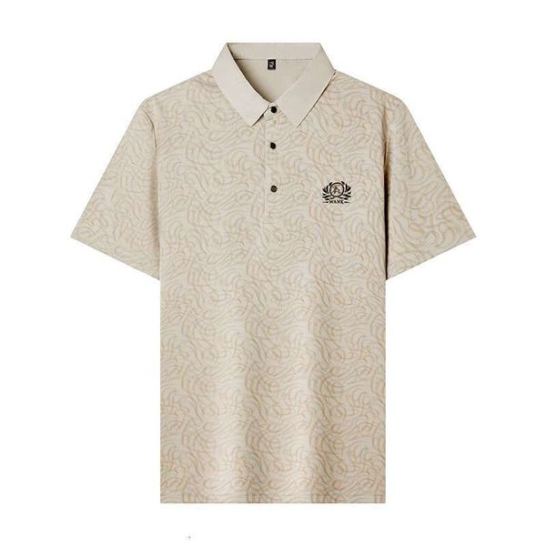 Men's Short-Sleeved Ice Silk Summer Half-Sleeve Turn-Down Collar Casual Thin Polo Shirt For Summer Tops